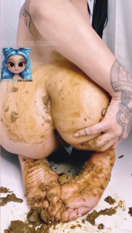 Smearing Over My Ass & Feet P1 - SD  - (Actress: Inked Bambi 2025)