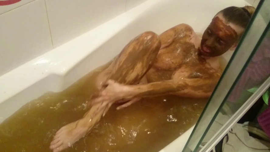Bathing in Shit Water and Smearing P2. P1 - FullHD  - (Actress: Brown Wife 2026)
